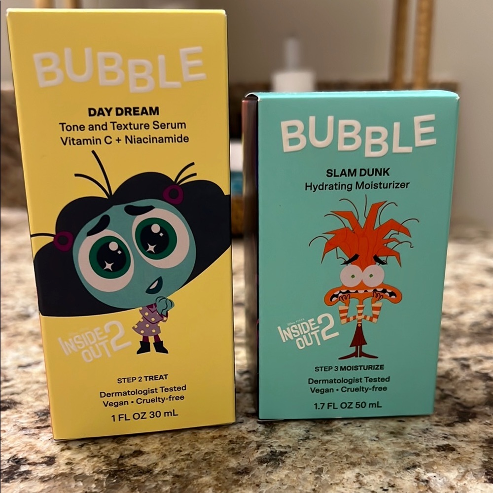 Bubble Cruelty Free “Day Dream” Serum and “Slam Dunk” Moisturizer set